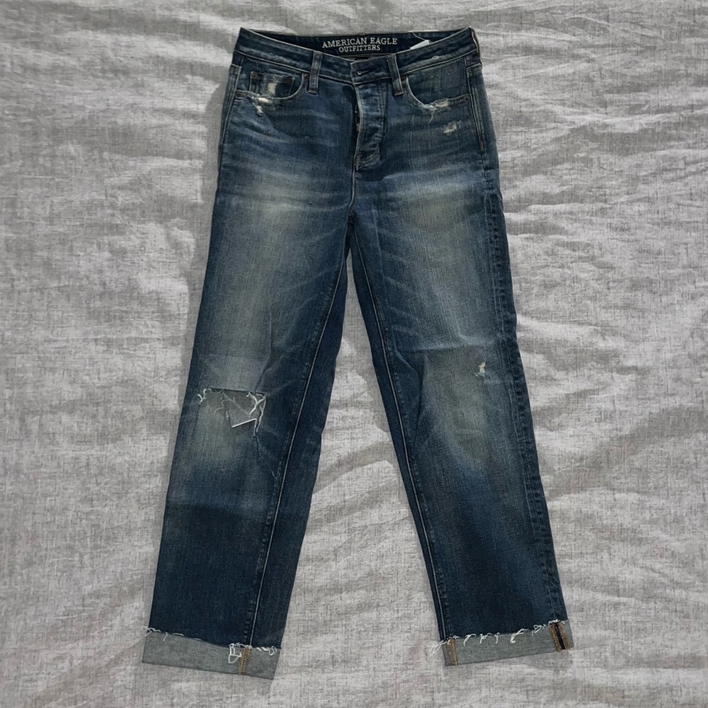 American Eagle Vintage Hi-Rise Straight Cropped Jeans